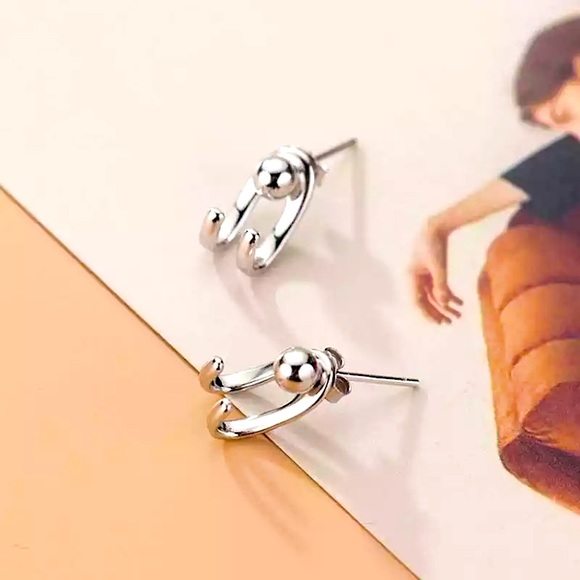 ⚜️[𝟯/$𝟭𝟴]⚜️NEW 925 Silver Ball Jacket Earrings - Picture 2 of 7